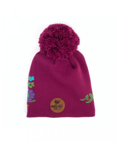 Woodstock Purple Floral Print Beanie $4.20 Hats