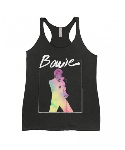 David Bowie Ladies' Tank Top | Bowie 1983 Concert In Pastels Shirt $10.13 Shirts