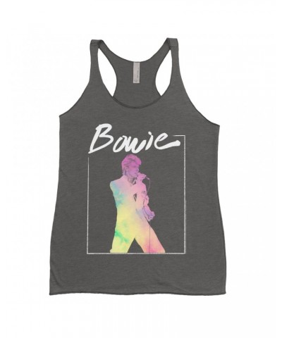 David Bowie Ladies' Tank Top | Bowie 1983 Concert In Pastels Shirt $10.13 Shirts