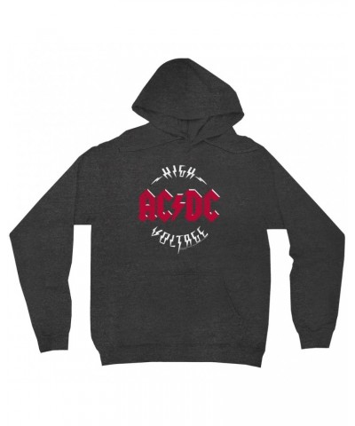 AC/DC Hoodie | High Voltage Red Logo Distressed Hoodie $17.58 Sweatshirts