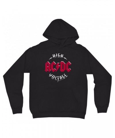 AC/DC Hoodie | High Voltage Red Logo Distressed Hoodie $17.58 Sweatshirts