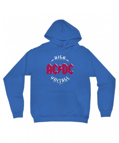 AC/DC Hoodie | High Voltage Red Logo Distressed Hoodie $17.58 Sweatshirts