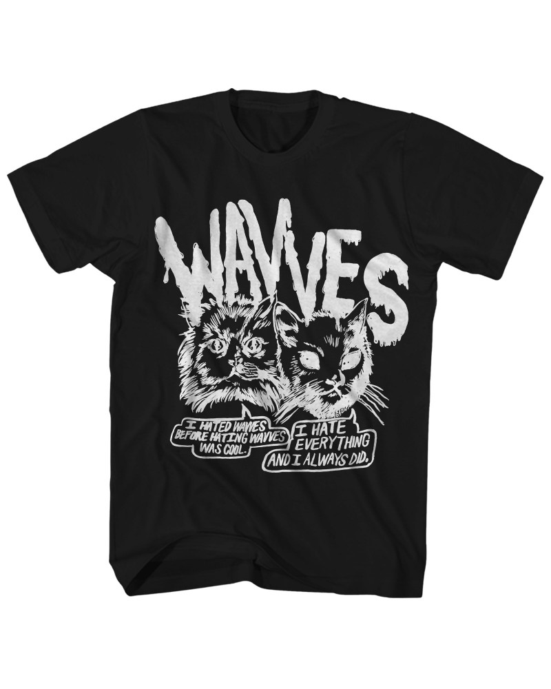 Wavves T-Shirt | Cynical Cats Comic Shirt $10.64 Shirts