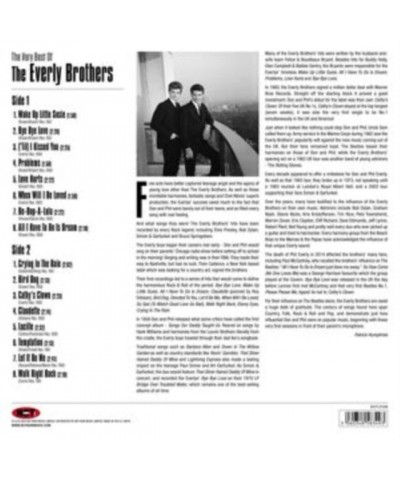 The Everly Brothers LP - The Very Best Of The Everly Brothers (White Vinyl) $14.22 Vinyl