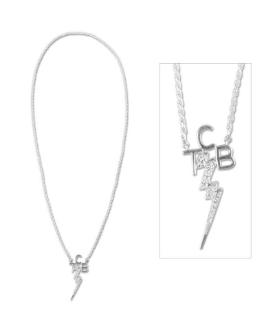 Elvis Presley TCB Silver Plate Cubic Zirconium Necklace $2.19 Accessories