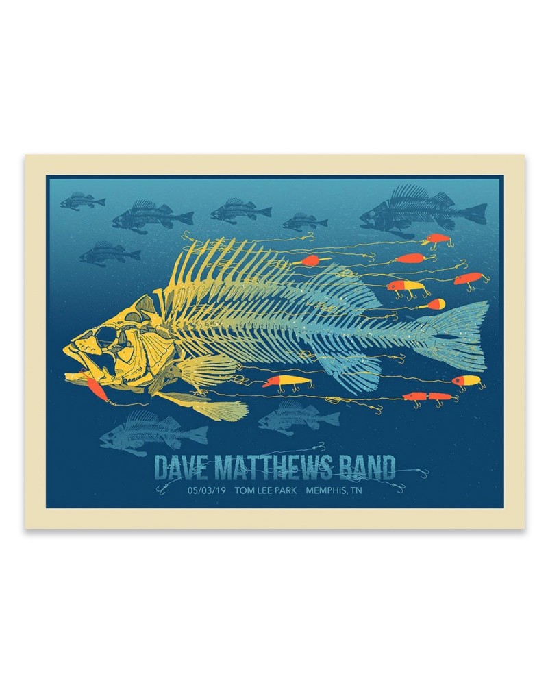 Dave Matthews Band Show Poster - Memphis TN 5/3/2019 $24.00 Decor