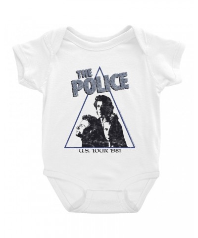 The Police Baby Short Sleeve Bodysuit | Zenyatta Mondatta 1981 U.S. Tour Bodysuit $7.58 Kids