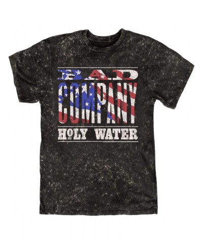 Bad Company T-shirt | Patriotic Holy Water Design Mineral Wash Shirt $9.88 Shirts