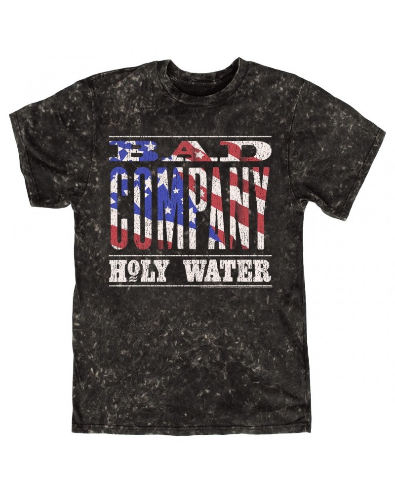 Bad Company T-shirt | Patriotic Holy Water Design Mineral Wash Shirt $9.88 Shirts