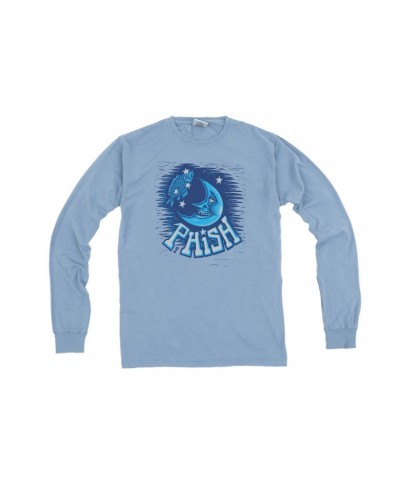 Phish Pollock Moon Longsleeve Heavy Tee on Saltwater Blue $21.60 Shirts