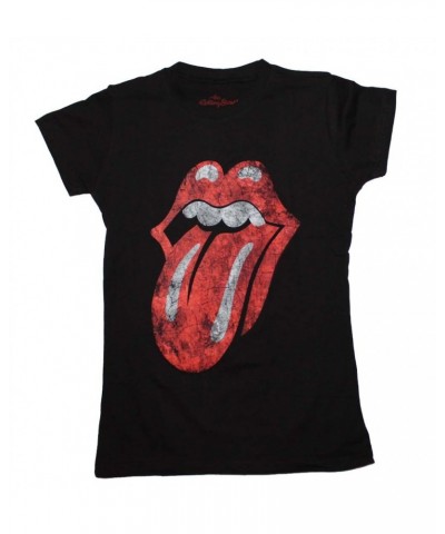 The Rolling Stones T Shirt | Rolling Stones Distressed Tongue Junior's T-Shirt $7.26 Shirts