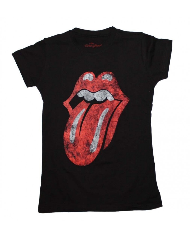 The Rolling Stones T Shirt | Rolling Stones Distressed Tongue Junior's T-Shirt $7.26 Shirts