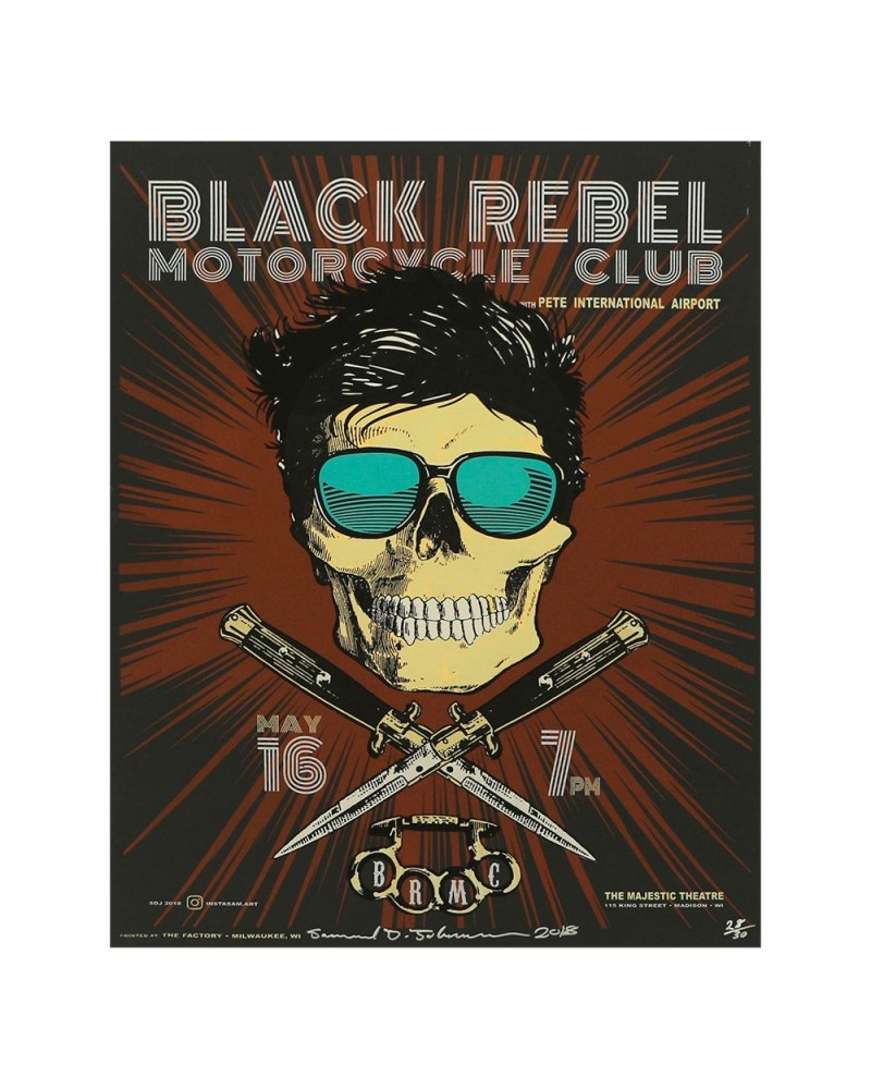 Black Rebel Motorcycle Club Sunglasses and Switchblades Madison Poster V1 $7.50 Decor