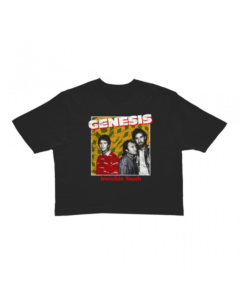 Genesis Ladies' Crop Tee | Invisible Touch Throwback Poster Distressed Crop T-shirt $11.59 Shirts