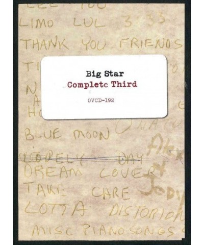 Big Star Complete Third CD $23.69 CD