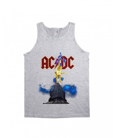 AC/DC Unisex Tank Top | Angus Young Thunder Statue Design Shirt $12.48 Shirts