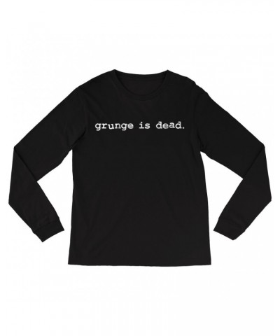 Nirvana Long Sleeve Shirt | Grunge Is Dead Worn By Kurt Cobain Shirt $12.88 Shirts