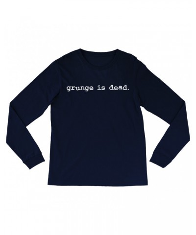 Nirvana Long Sleeve Shirt | Grunge Is Dead Worn By Kurt Cobain Shirt $12.88 Shirts