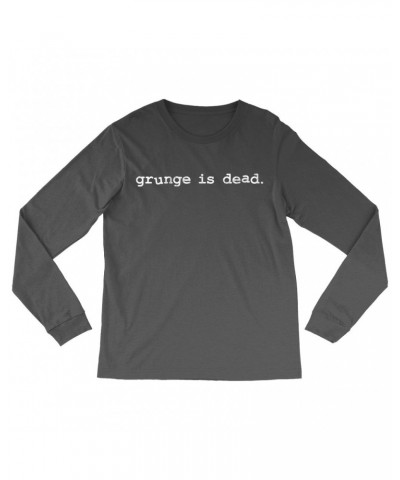 Nirvana Long Sleeve Shirt | Grunge Is Dead Worn By Kurt Cobain Shirt $12.88 Shirts