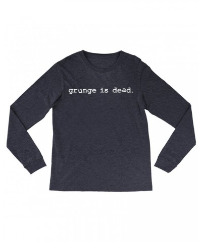 Nirvana Long Sleeve Shirt | Grunge Is Dead Worn By Kurt Cobain Shirt $12.88 Shirts