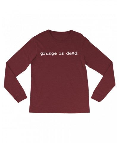 Nirvana Long Sleeve Shirt | Grunge Is Dead Worn By Kurt Cobain Shirt $12.88 Shirts