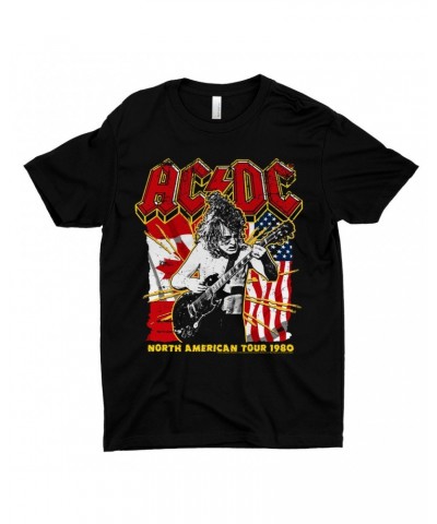 AC/DC T-Shirt | North American Tour 1980 Distressed Shirt $8.98 Shirts