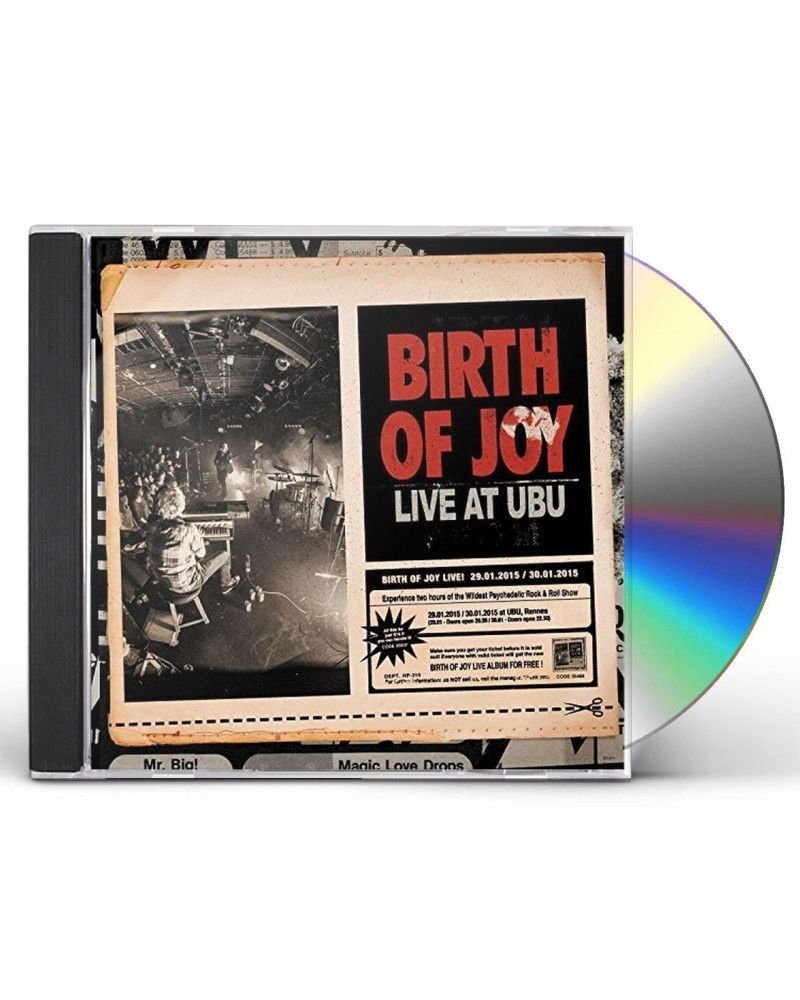 Birth Of Joy LIVE AT UBU CD $5.10 CD