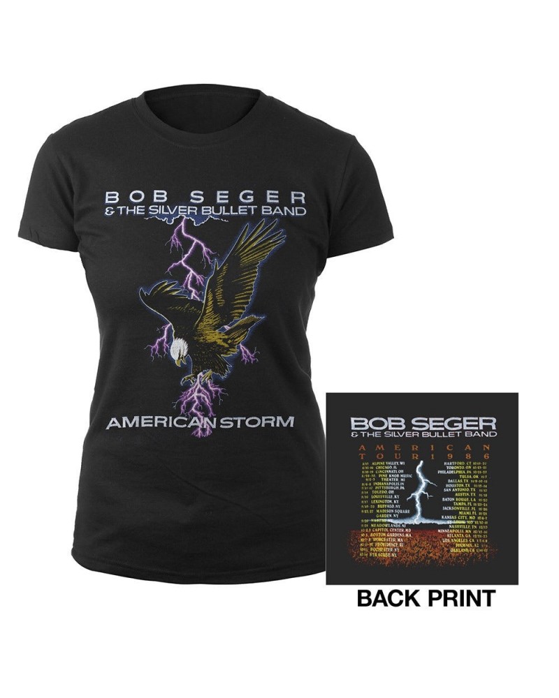 Bob Seger & The Silver Bullet Band American Storm Tour Women's Shirt $10.48 Shirts