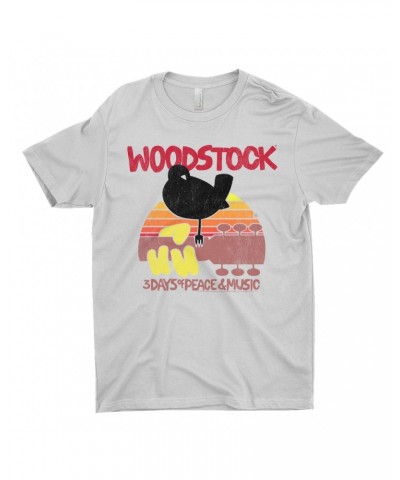 Woodstock T-Shirt | Bird And Guitar Sunset Shirt $4.58 Shirts