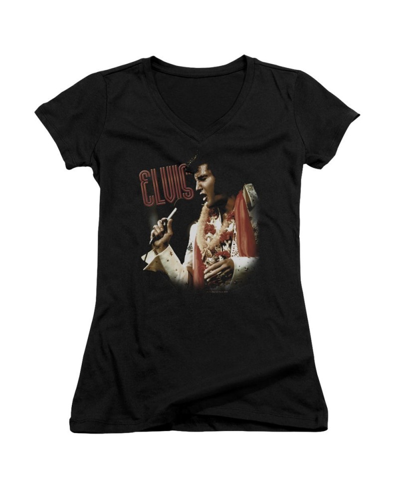 Elvis Presley Junior's V-Neck Shirt | SOULFUL Junior's Tee $7.56 Shirts