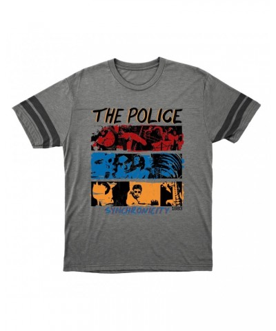 The Police T-Shirt | 1983 Synchronicity Tour Distressed Football Shirt $15.82 Shirts