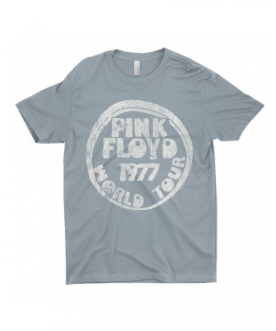 Pink Floyd T-Shirt | World Tour 1977 Reissue Design Distressed Shirt $9.48 Shirts