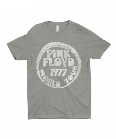 Pink Floyd T-Shirt | World Tour 1977 Reissue Design Distressed Shirt $9.48 Shirts