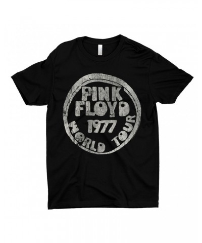 Pink Floyd T-Shirt | World Tour 1977 Reissue Design Distressed Shirt $9.48 Shirts