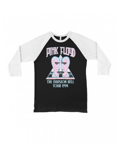 Pink Floyd 3/4 Sleeve Baseball Tee | Colorful Division Bell 1994 Tour Design Shirt $13.48 Shirts