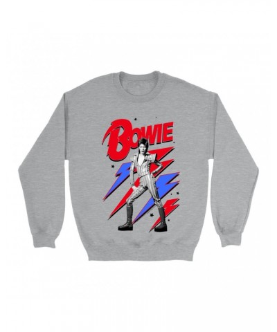 David Bowie Sweatshirt | Bolts Stars and Ziggy Stardust Sweatshirt $12.93 Sweatshirts