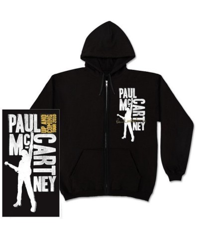 Paul McCartney Type Blocks Black Zip Hoodie $29.40 Sweatshirts