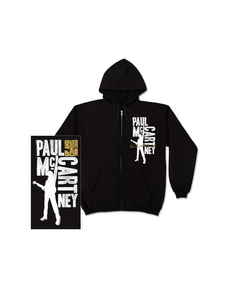 Paul McCartney Type Blocks Black Zip Hoodie $29.40 Sweatshirts