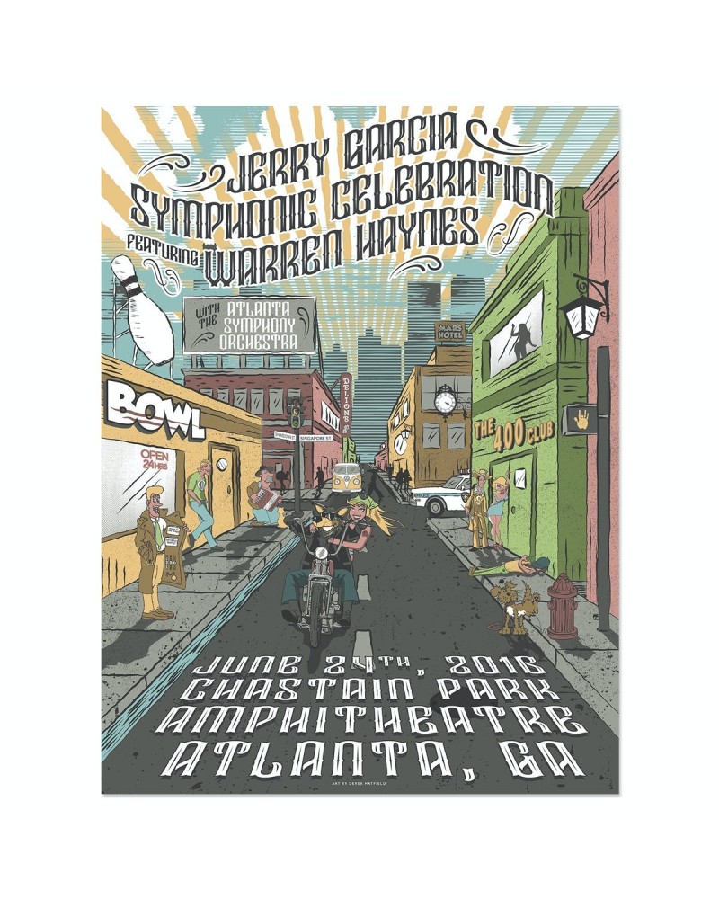 Jerry Garcia Symphonic Celebration featuring Warren Haynes Atlanta Event Poster $9.00 Decor