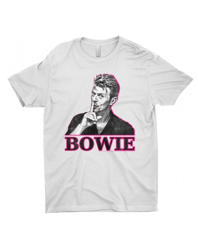 David Bowie T-Shirt | Black And White In Pink Photo Shirt $9.98 Shirts