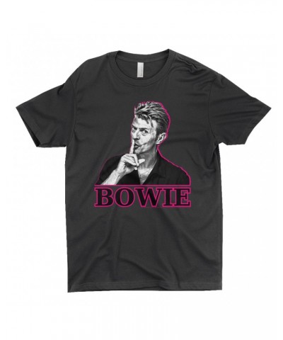 David Bowie T-Shirt | Black And White In Pink Photo Shirt $9.98 Shirts