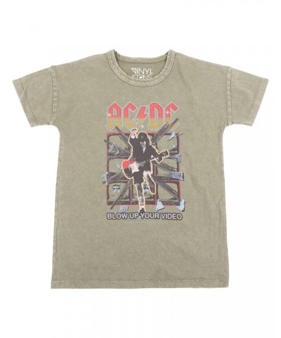 AC/DC Blow Up Your Video Olive Green Kids Tee $5.13 Kids